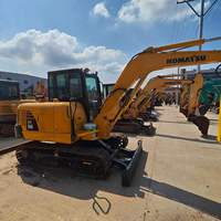 Excavator Bekas Komatsu PC56 yang Handal, 5.3 Ton, Bucket 0.22m³, Asal Jepang, Unit Kompak untuk Pekerjaan Pertanian, Lanskap, dan Proyek Kecil