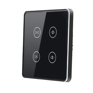 DUOMEI İngiltere/ab akıllı uzaktan Wifi çift perde duvar anahtarı 16A alüminyum <span class=keywords><strong>PC</strong></span> dokunmatik Panel ses kontrolü Google Alexa ev akıllı yaşam - Product Image 1