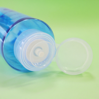 Bouteille en plastique transparente bleue de 500ml avec pompe sans air récipient vide pour shampooing lavage nettoyage bouteilles d'emballage aérosol