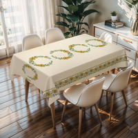 Nappe de table carrée contemporaine marron RNPT, design élégant, nappe en PVC souple pour table basse ou fête