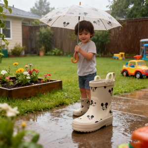 Resistente in <span class=keywords><strong>gomma</strong></span> leggera per bambini stivali da pioggia per ragazzi ragazze <span class=keywords><strong>stivaletti</strong></span> invernali per uso esterno <span class=keywords><strong>gomma</strong></span> superiore scarpe da pioggia per bambini - Product Image 4