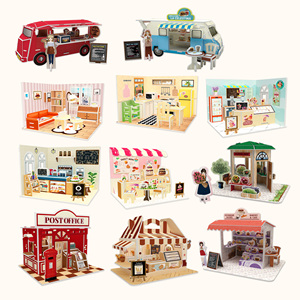 Rompecabezas 3D de Papel HTL, Set de Escenas en Miniatura DIY, Serie de Habitaciones Infantiles, Rompecabezas Educativo de Ensamblaje, Venta al Por Mayor, CPC CE - Product Image 1