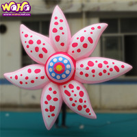 Fleur géante gonflable colorée avec lumières, 8-10 pieds, décoration de mariage personnalisée, matériau Oxford/PVC