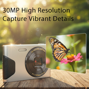 Cámara Portátil Recargable con Sensor de 5M, 30MP Interpolados, Modo de Paisaje Nocturno, para <span class=keywords><strong>Fotos</strong></span> de Viaje - Product Image 3