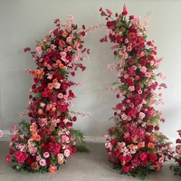 FA3048N Décoration de centre de table de mariage, boule de fleurs colorée en soie faite à la main, chemin de table floral pour mariage, emballage carton pour Nouvel An et Noël