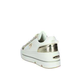 Zapatillas Deportivas para Mujer Braccialini BA139 Blancas con Plataforma Gruesa Dorada - Product Image 2
