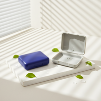 Boîtes en plastique jetables pour cosmétiques, boîtes rectangulaires en PP pour soins de la peau, gaufrage personnalisé, couleur personnalisée, étui à poudre compact vide