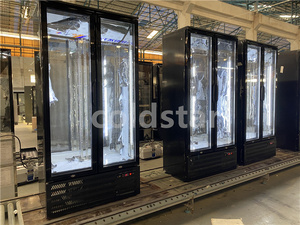 Frigorifero Commerciale a <span class=keywords><strong>Doppia</strong></span> <span class=keywords><strong>Porta</strong></span> per Bar, Vetrina Espositiva per Bevande, Design con Alette in Alluminio, Congelatore per Bar - Product Image 2