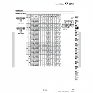 Accesorios de inserción neumática SMC Pneumatics, piezas neumáticas de - Product Image 1