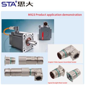 M23電源円形コネクタストレートメスプラグ6P 8P圧着端子1mm 2mm IP67定格M23エンコーダコネクタ - Product Image 5