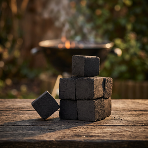 100% Pure Natural Hardwood Charcoal Lump Machine-Made 2% Ash for Hookah Shisha <b>BBQ</b> 25*25*25mm - Product Image 2
