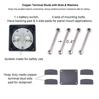 Interruptor de Batería 12-48V Impermeable de Alta Resistencia, Interruptor Maestro de Corte de Corriente, Desconectador Aislador para Coche, Vehículo, RV y Marino