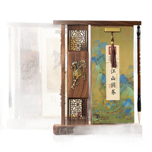 Righteousness Solid Wood Black Walnut Desk <b>Calendar</b> 2026 Table <b>Calendar</b> Cultural Ornament Gift For Office - Product Image 4