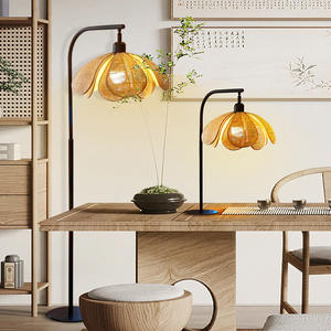 Lampe de bureau en rotin pétale <span class=keywords><strong>Lampadaire</strong></span> de pêche de style japonais - Product Image 3