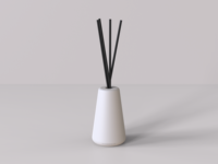 C & H vente en gros personnalisé mode luxe roseau diffuseur bouteille roseau diffuseur bouteille 150ml verre nervuré roseau diffuseur pot