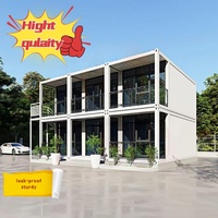 Bureau préfabriqué en conteneur, cabine modulaire, bureau de chantier avec façade en verre à pignon, salle de réunion pour parc industriel