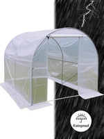 Nouvelle Arrivée Serre Tunnel Extérieure Moderne Écologique en Acier Galvanisé Étanche avec Couverture en PE Facilement Assemblable pour la Maison