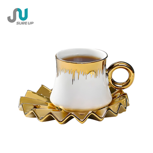 Ensemble tasse et soucoupe à expresso en céramique 100 ml – Coffrets cadeaux d'affaires pour marques de culture du café - Product Image 4