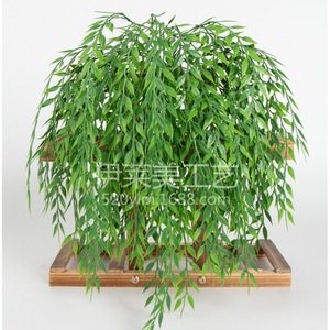 Enredaderas Artificiales de Sauce Llorón de 100cm-200cm, Hojas de Plástico Verdes, Decoración Colgante de Pared para Fondo de Boda - Product Image 1