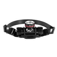 Lampe frontale LED L2 pour plongée, chasse en extérieur, lampe frontale en aluminium étanche rechargeable, ensemble complet avec chargeur et batterie