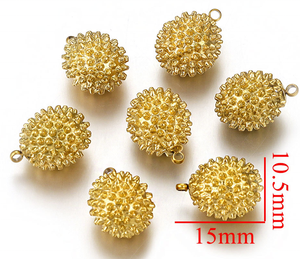 Pendentif en forme de fruit 3D en acier inoxydable plaqué or 18 carats, série de fruits tendance, populaire en Europe et en Amérique - Product Image 3