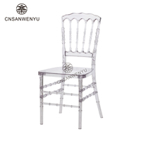 Chaises Napoléon transparentes en gros pour mariages, fêtes et hôtels, chaises Napoléon en cristal, chaises Tiffany Chiavari en plastique pour événements