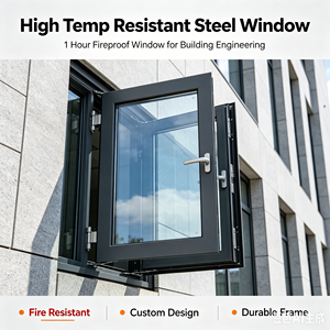 Finestra in Acciaio Resistente al Fuoco per <span class=keywords><strong>1</strong></span> Ora, Finestra Ignifuga Resistente alle Alte Temperature per Ingegneria Edile - Product Image 1
