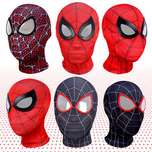 2024 Fancy Boys Cosplay Mask Disfraz <span class=keywords><strong>de</strong></span> niños Máscara facial para fiestas <span class=keywords><strong>de</strong></span> Halloween y representaciones teatrales Máscara <span class=keywords><strong>de</strong></span> <span class=keywords><strong>cabeza</strong></span> negra roja con lente - Product Image 3