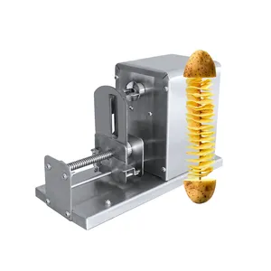 Ticari spiral sosis kesici patates kulesi yapma makinesi döner patates kulesi makinesi