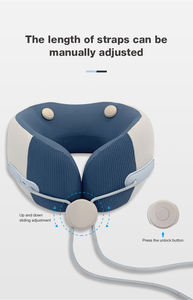 Masajeador de almohada de cuello de viaje con calefacción ajustable DARIUS, almohada de soporte de espuma viscoelástica portátil en forma de U con diseño ergonómico - Product Image 4