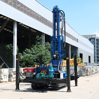 Foreuse hydraulique portable pneumatique pour puits d'eau, grande machine de forage de puits sur chenilles haute performance