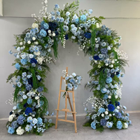 Nouvelle Décoration de Mariage : Centre de Table en Soie Verte Suspendue, Arche Florale, 7-8 pieds