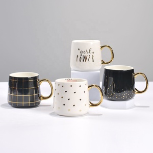 Bán buôn tùy chỉnh scolorful tráng men gốm cốc trà cà phê với độc đáo luxry mạ Vàng xử lý và rim biểu tượng tùy chỉnh - Product Image 2
