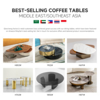 Fabricant de Foshan Ensembles de Meubles de Salon Tables Basses Centrales en Métal Table Basse de Luxe Moderne