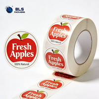 Groothandel op maat gemaakte waterdichte PET mango fruit etiketrollen, food grade verpakkingsstickers voor verse producten, OEM fabrieks prijs, bulk levering