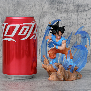 En gros 11.5cm <span class=keywords><strong>Dragon</strong></span> Balls <span class=keywords><strong>Z</strong></span> PVC Dessin Animé Jouet GK Son Goku Anime Figure Modèle Spirale Bataille Scène Ornement Action Mini Figure - Product Image 3