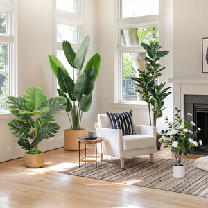 Palmeras Artificiales de Viajero, Hojas Grandes de Alta Calidad, Plantas Verdes en Maceta para Interiores, Decoración para Hogar y Jardín, Resistentes a los Rayos UV - Product Image 3