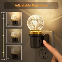 Lampe de nuit LED ZHILAI Mini moderne à capteur de lumière, à intensité variable, à brancher, du crépuscule à l'aube, pour chambre à coucher et salle de bain