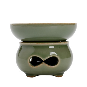 Ceramic Tea <b>Strainer</b> Celadon Green Round Kung Fu Tea Set Accessory Filter <b>Mesh</b> Infuser Without Lid Afternoon Tea Use - Product Image 5
