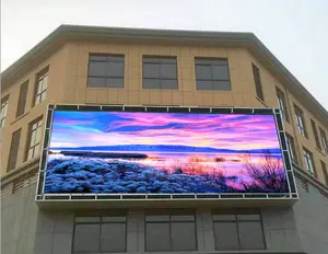 Peraga Panel LED piksel matriks luar ruangan besar P6 P5 P4 P3 untuk reklame dan peraga Digital