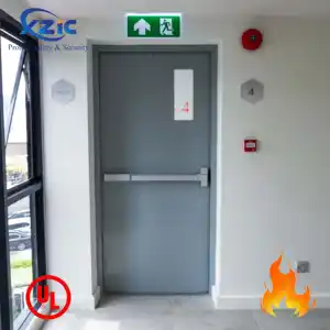 UL steel fire rated door 1.5 / 3 hours with flush type exterior fire steel doors