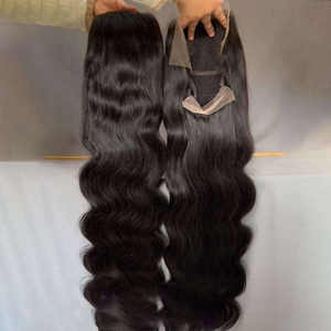 Perruque frontale complète HD en cheveux humains vierges indiens naturels, ondulés, 13x4, en gros, <span class=keywords><strong>à</strong></span> <span class=keywords><strong>prix</strong></span> abordable, en vente - Product Image 2