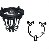 Pot de fleurs vertical en plastique PP noir, durable, écologique, en forme de pilier, pour plantes d'extérieur, petit modèle, 1 pièce