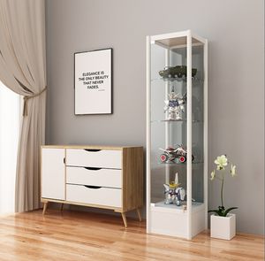 <span class=keywords><strong>Vitrine</strong></span> de magasin de <span class=keywords><strong>d</strong></span>étail <span class=keywords><strong>en</strong></span> <span class=keywords><strong>verre</strong></span> avec cadre <span class=keywords><strong>en</strong></span> aluminium verrouillable Sharewin, <span class=keywords><strong>vitrine</strong></span> bon marché avec éclairage LED - Product Image 1