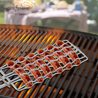 Supports pour hot-dogs pour grillades, panier de barbecue en acier inoxydable, grille de cuisson pour hot-dogs