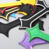 Patch brodé croix gothique mixte multicolore, thermocollant ou à coudre, pour la décoration de vestes, jeans, sacs à dos et vêtements