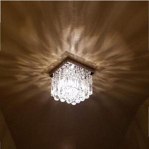 Lámpara de Techo de Cristal para Pasillo, 1 Luz, 8 Pulgadas, Mini Lámpara de Techo Cuadrada Moderna Empotrada - Product Image 4