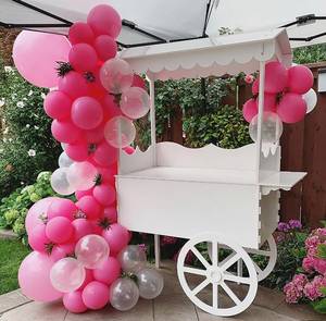 Chariots à Bonbons Pliables Personnalisables Avec Roues pour Mariage, Enfants, Décoration de Noël, <span class=keywords><strong>Bar</strong></span> à Desserts et Bonbons - Product Image 5