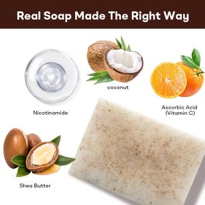 Fatto a mano Eco Friendly solida esfoliante pelle di noce di cocco sapone per la pelle esfoliante idratante per lo Scrub al cocco - Product Image 3