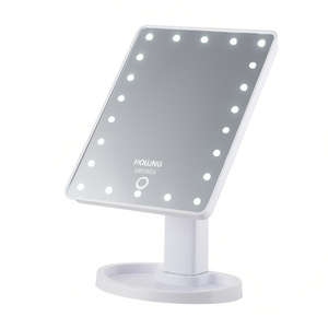 Espejo LED Táctil Cuadrado con Diseño Giratorio para Uso Doméstico, Marco de Plástico Moderno, Espejo Inteligente Independiente de Myrva, Modelo Myr-E - Product Image 1